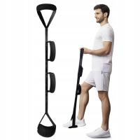 PASEK DO PODNOSZENIA NÓG 100 CM Z 3 UCHWYTAMI CZARNY DO SAMOCHODU