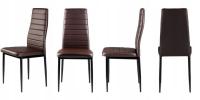 Krzesła ModernHome Prestige 42 x 42 x 98 cm brązowe 4 szt.