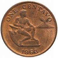 37036. Filipiny, 1 centavo, 1963r.