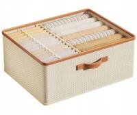 Organizer DO SZAFY Beżowy Szuflady na UBRANIA BLUZY SPODNIE Bieliznę DUŻY