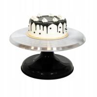 DUŻA PATERA DEKORATOR OBROTOWA PROFESJONALNA DO TORTU TALERZ OBROTOWY 30 CM