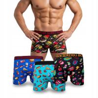 МУЖСКИЕ БОКСЕРЫ 4-PACK КРАСОЧНЫЕ СМЕШНЫЕ ПОДАРОК ДЛЯ НЕГО НАБОР УДОБНЫЙ