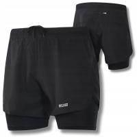 Мужские шорты для бега, 2 в 1, для велоспорта, спортивные, KB ARSUXEO