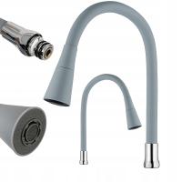 Wylewka REGULOWANA szara ELASTYCZNA do baterii DWUFUNKCYJNA 3/4 giętka