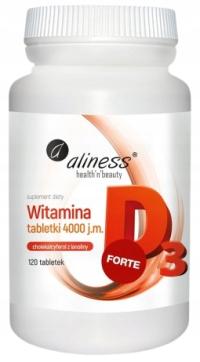 Aliness витамин D3 Форте естественный для сопротивления костной минерализации