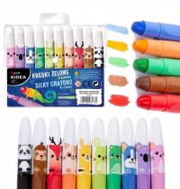 KREDKI ŻELOWE 10 KOLORÓW DLA MALUCHÓW MIĘKKIE - WYKRĘCANE