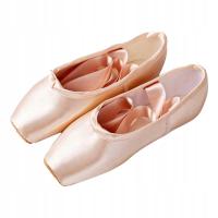 Damskie baletki Pointe Satin Technical Dance Pink Ballet Flats z rozmiarem Pre