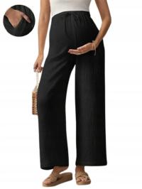 SHEIN CZARNE SPODNIE CIĄŻOWE CASUAL SZEROKIE M 1JB