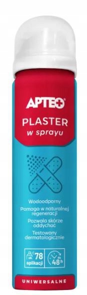 Apteo, Plaster w sprayu, wodoodporny, 60 ml