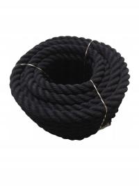 Lina bawełniana czarna 25mm NA METRY