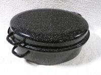 SOLIDNA DUŻA BRYTFANNA METALOWA-NIE UŻYWANA Z CZASÓW DDR