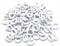 Białe gumki frotki na komunie mini frotka 100 szt kolor biały G79