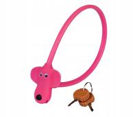 Zapięcie rowerowe dziecięce na klucz KLS Kiddy PIESEK Pink