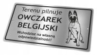 Tabliczka UWAGA PIES - OWCZAREK BELGIJSKI MALINOIS