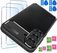 Карбоновый чехол 3X стекло 9H для SAMSUNG GALAXY A36 / A56 5G премиум качество