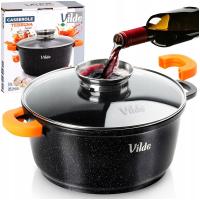 Garnek GRANITOWY z pokrywką do gotowania duszenia pieczenia 24 cm 4L