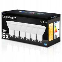 6x Żarówka GU10 LED 5W 4000K biały neutralny HALOGENOWA niemrugająca