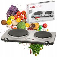 Kuchenka przenośna Clatronic elektryczna 2-polowa stalowa 2500 W srebrna