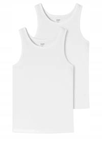 SCHIESSER 2-PACK PODKOSZULKA MĘSKA BIAŁA GŁADKA XXL J2C