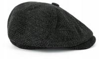 Элегантная мужская шерстяная кепка в елочку Cabby Cz23407-1