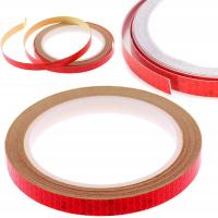 СВЕТООТРАЖАЮЩАЯ КЛЕЙКАЯ ПРЕДУПРЕЖДАЮЩАЯ ЛЕНТА ДЛЯ СКУТЕРА ВЕЛОСИПЕДА КРАСНЫЙ 8 М