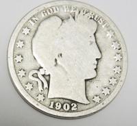 USA half dollar 50 cents 1902o Barber