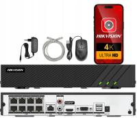 Rejestrator IP Hikvision 8ch PoE 8 Kanałów do 8MPx 4K Aplikacja HikConnect