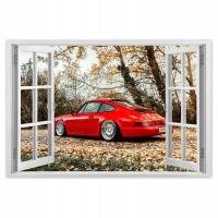 Plakaty 90x60 Czerwone Porsche Samochód