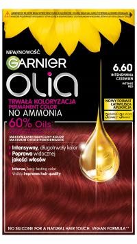 Garnier Olia Trwała Koloryzacja Farba Do Włosów 6.6 Intensywna Czerwień