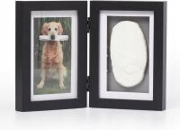 Ozdobna ramka na odcisk łapy zdjęcie czarna