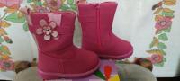 Kozaki dziewczęce , ocieplane, botki RÓŻOWE