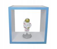 Półka na książki BIAŁA MAT Niebieska 30cmx20cm SZAFKA NOCNA TANIO KWADRAT