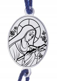 Bransoletka św. Rita, srebro 925, emalia jubilerska