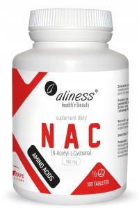 NAC L-Cysteina 190mg N-Acetylocysteina 100 tabletek