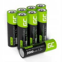 Батареи клетки 2000МАХ зеленого цвета батареи клетки 8кс АА Р6 для игрушек