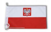 Flaga Polska bandera 50 x 80cm Poliester 100% + GRATIS