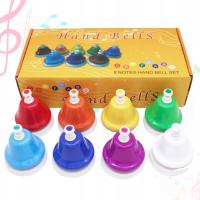 DZWONKI MUZYCZNE NACISKANE KOLOROWE OKTAWOWE MONTESSORI PREZENT DLA DZIECI