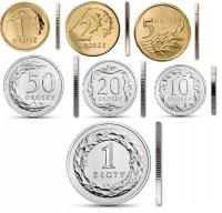 1,2,5,10,20,50 gr 1zł винтаж 1992 комплект из 7 монет