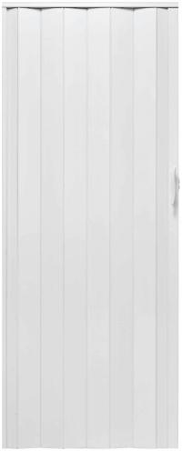 DRZWI HARMONIJKOWE SKŁADANE ŁAMANE PEŁNE PRZESUWNE PCV BIAŁE 001P 80 cm