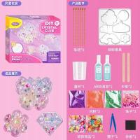 Kids DIY Crystal Glue Key chain Art Craft Set for Girls birthday Gift