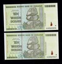 ZIMBABWE 10 TRILLION DOLARÓW 2008 P-88 UNC