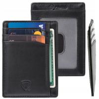 Маленький мужской кошелек тонкий RFID защита кредитных карт натуральная кожа KORUMA