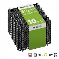 10x Kratka Parkingowa Trawnikowa 50x50x4 cm CZARNA GEOKRATA AŻUR EKOKRATKA