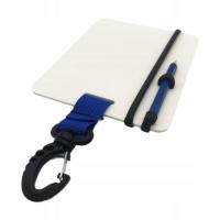 Notatnik do pisania Scuba Diving z obrotowym klipsem i akcesoriami do ołówków Niebieski