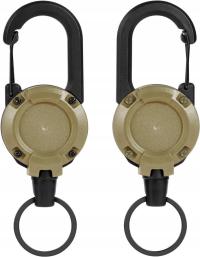 2x Linka zwijana retraktor brelok mocna smycz zwijana wytrzymała HEAVY DUTY