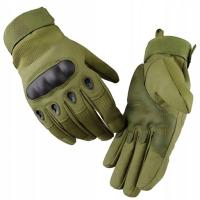 Rękawice taktyczne wojskowe na rzepy zielone