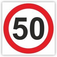 ZNAK DROGOWY Ograniczenie prędkości 50 km b33 40cm