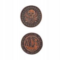 ПИРАТСКАЯ МЕДНАЯ МЕТАЛЛИЧЕСКАЯ МОНЕТА 1 ШТ LARP RPG