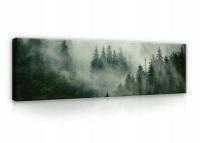 Картина лес в тумане на холсте современная стена для спальни гостиной 145X45