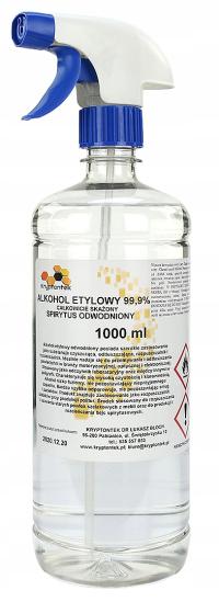 ЭТАНОЛ 99,9% СПИРТ 1Л ДЕЗИНФЕКЦИЯ SPRY